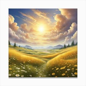 Daisy Field 3 Canvas Print