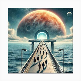 Space Bridge Doorway.AI Canvas Print