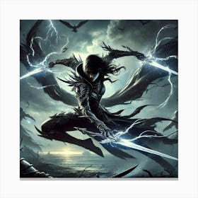 Zoya Nightshade Blades Of Night 2 Canvas Print