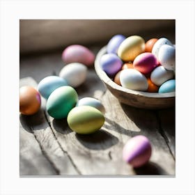 Colorful Easter Eggs Canvas Print