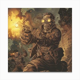 Zombies Vs Zombies Canvas Print