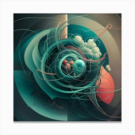 Circulinear Dimensions Canvas Print