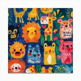 Zoo Animals 3 Canvas Print