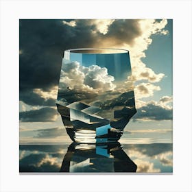 Vaso cristal nubes Canvas Print