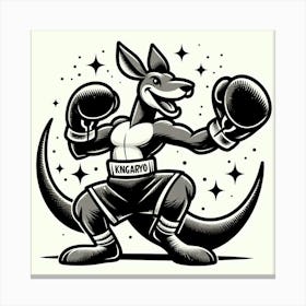 Kangaroo Boxing Canvas Print