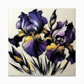 Flowers irises Canvas Print