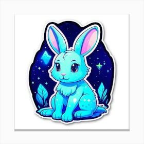 Blue Bunny Canvas Print