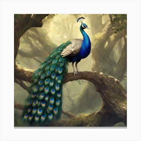 294132 Peacock At Its Best In A Tree Xl 1024 V1 0 Canvas Print