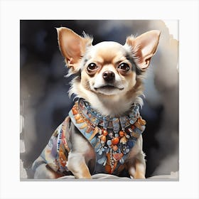 Chihuahua painting art Canvas Print