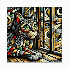 Cat In The Window 1 Canvas Print