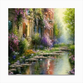 House By The Water Canvas Print