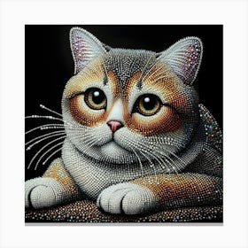 Cat With Diamonds Canvas Print
