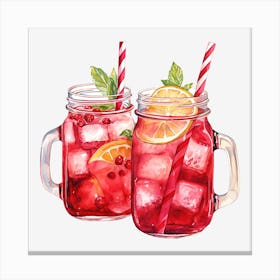 Pomegranate Cocktail Canvas Print