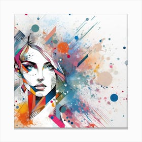 Frau, Gesicht 12 Canvas Print