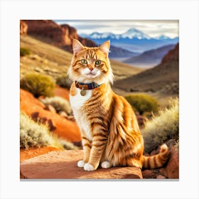 Cat in the valley Canvas Print