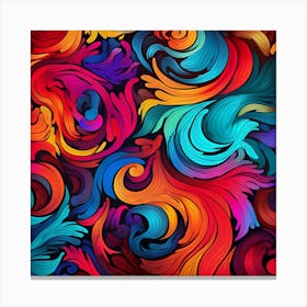 Abstract Colorful Swirls Background 3 Canvas Print