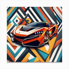 Abstract Car Painting Canvas Print