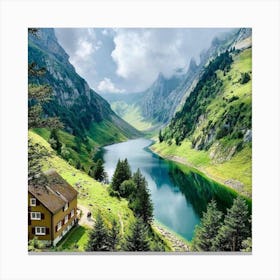 House In The Mountains Canvas Print