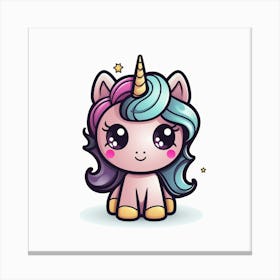 Cute Unicorn 633 Canvas Print