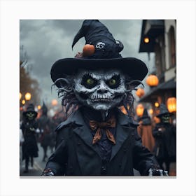 Skeleton Witch Canvas Print