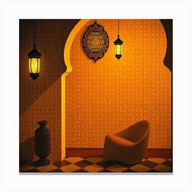 Room With A Lamp Canvas Print