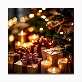 Celebration Festive Joy Family Gifts Lights Decorations Warmth Tradition Cheer Gathering (5) Canvas Print