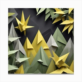 Origami Mountains Canvas Print