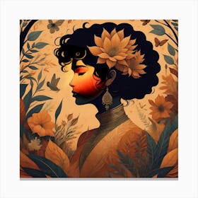 Woman In The Forest Canvas Print