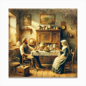 Old Couple Canvas Print