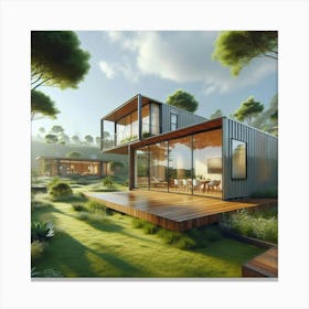 Modern Shipping Container Home Canvas Print