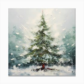 Brushed Blessings of Yule Canvas Print