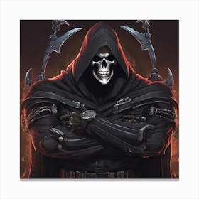 Skeleton With Swords Canvas Print