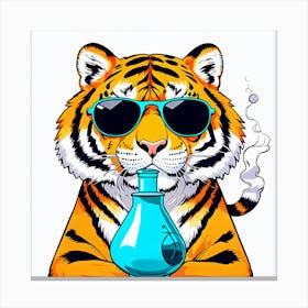 Tiger With A Bottle Canvas Print