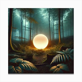 Sphere In The Forest 4 Canvas Print