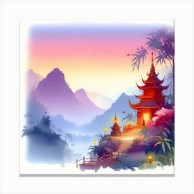 Asian Pagoda 3 Canvas Print