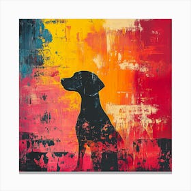 Silhouette Of A Dog Canvas Print