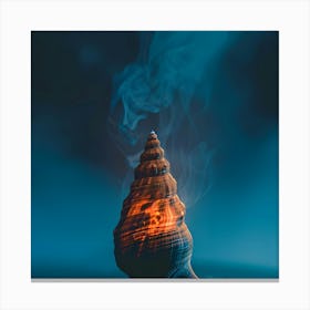 Sea Shell With Smoke 1 Canvas Print