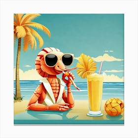 Shrimp At The Beach Canvas Print