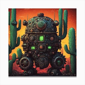 Cactus Robot 1 Canvas Print