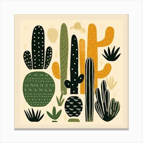 Cactus Print 9 Canvas Print