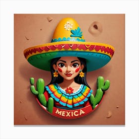 Mexican Girl 59 Canvas Print