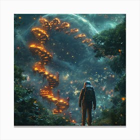 Man In The Forest Canvas Print