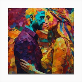 Polygonal Love Canvas Print