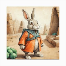 Rabbit In The Desert 8 Canvas Print