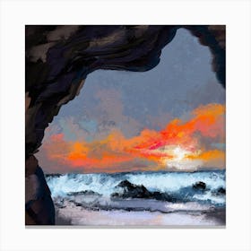 Cave In The Ocean Canvas Print