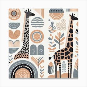 Scandinavian style, Giraffe 3 Canvas Print