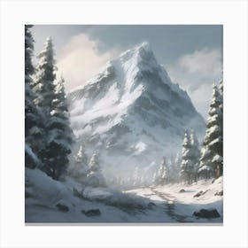 Snowy Mountains Canvas Print