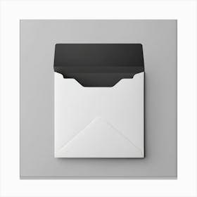 White Envelope With Black Envelope Canvas Print