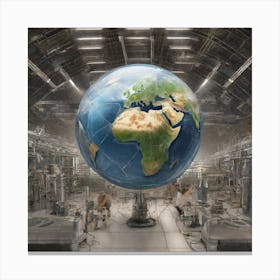 Earth In A Factory 1 Canvas Print