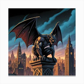 Menacing Gargoyle Canvas Print